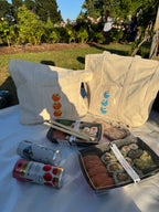 Summer Zelij Tote Bags
