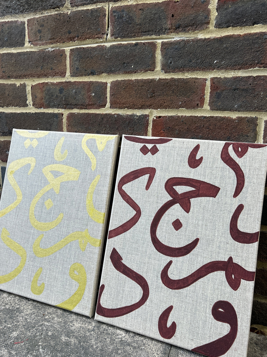 Echoes of Letters Linen Collection - A3 Canvas