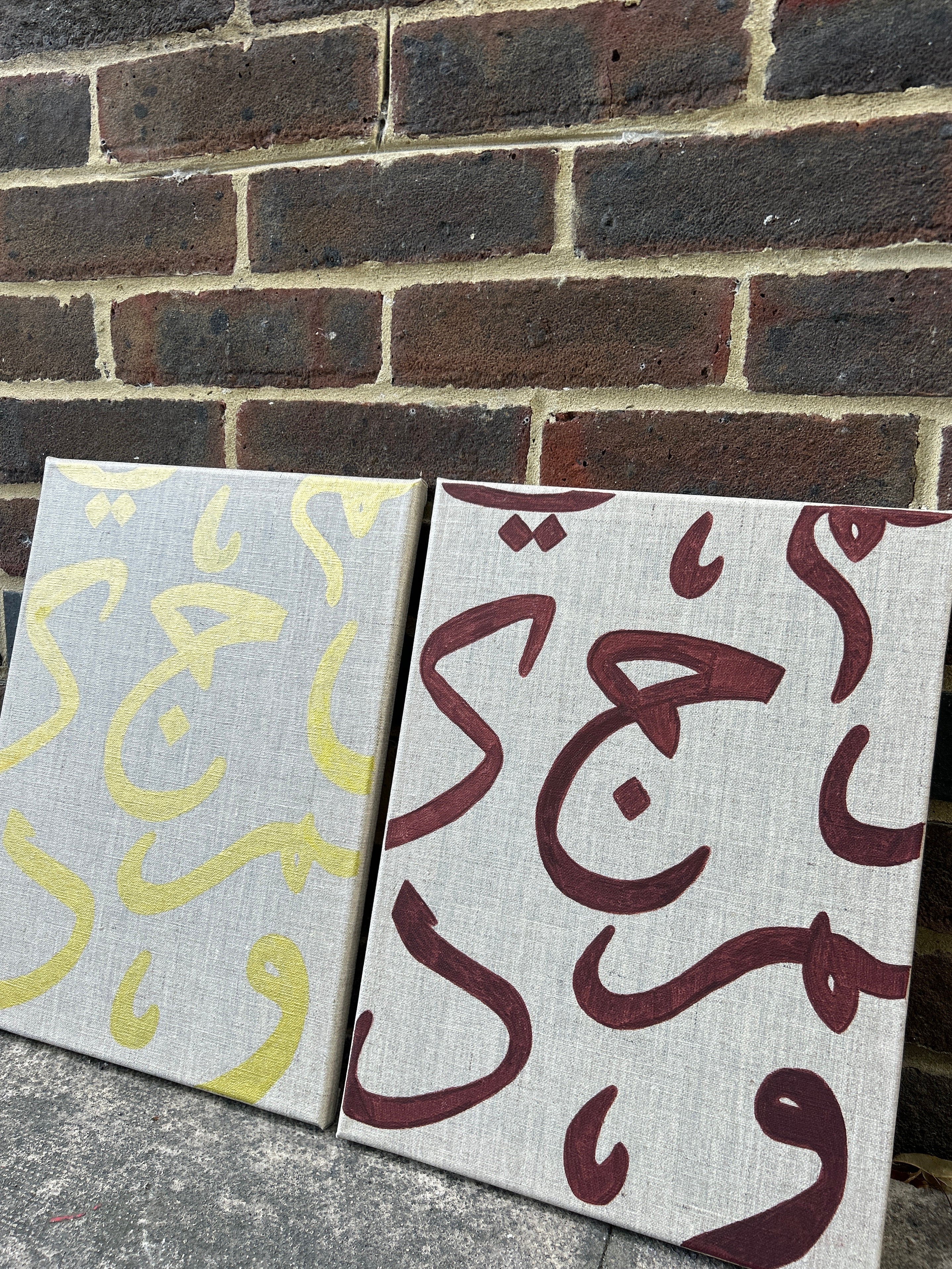 Echoes of Letters Linen Collection - A3 Canvas