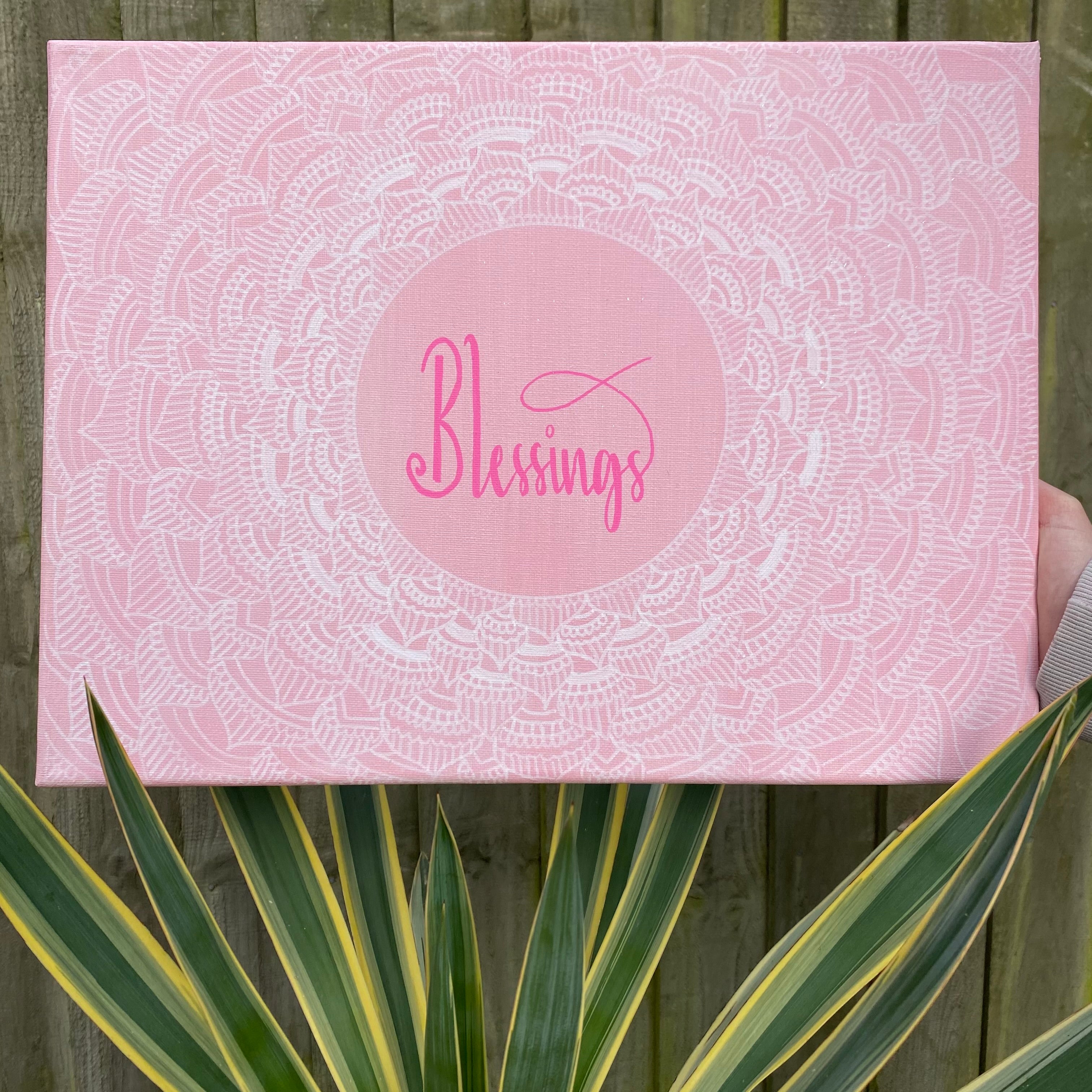 Mandala Flower Blessings Canvas Collection