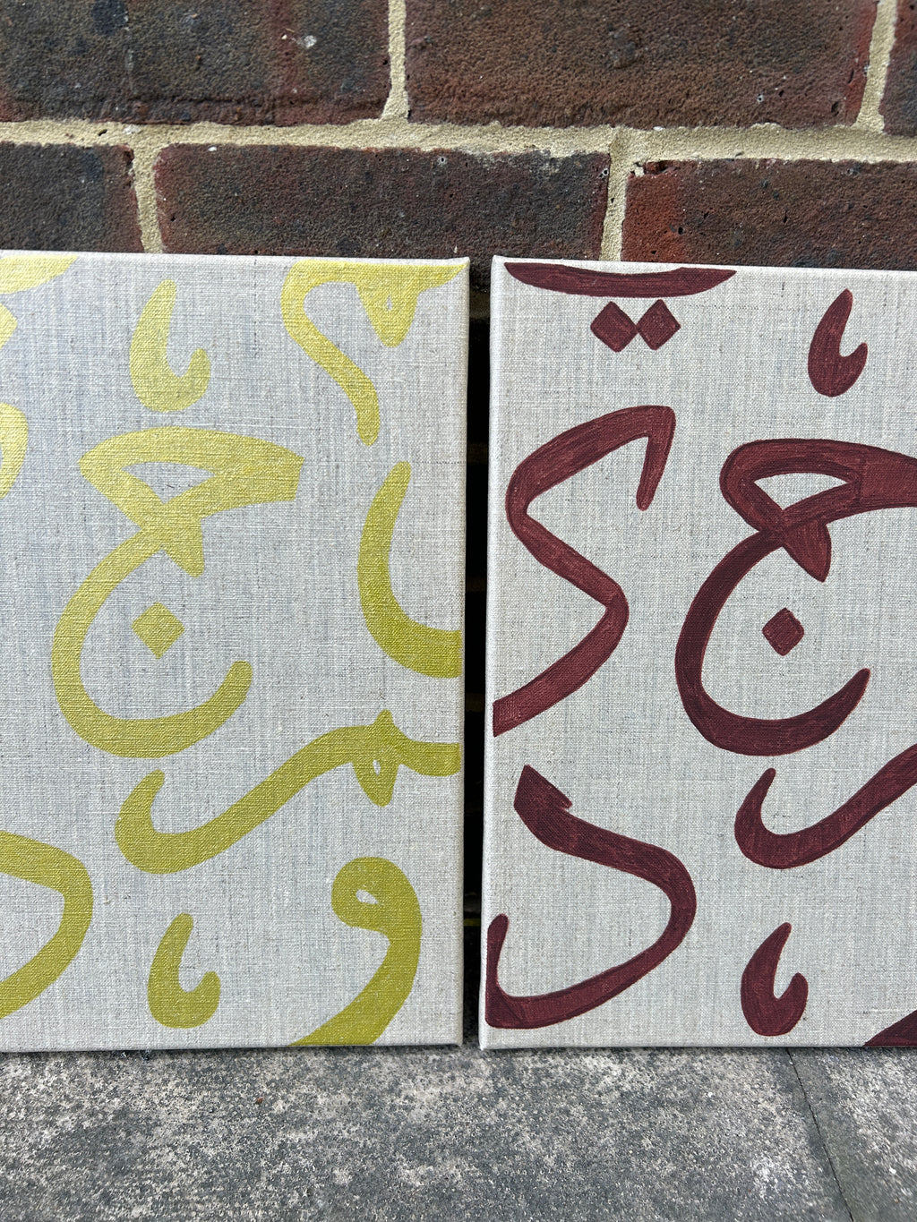 Echoes of Letters Linen Collection - A3 Canvas