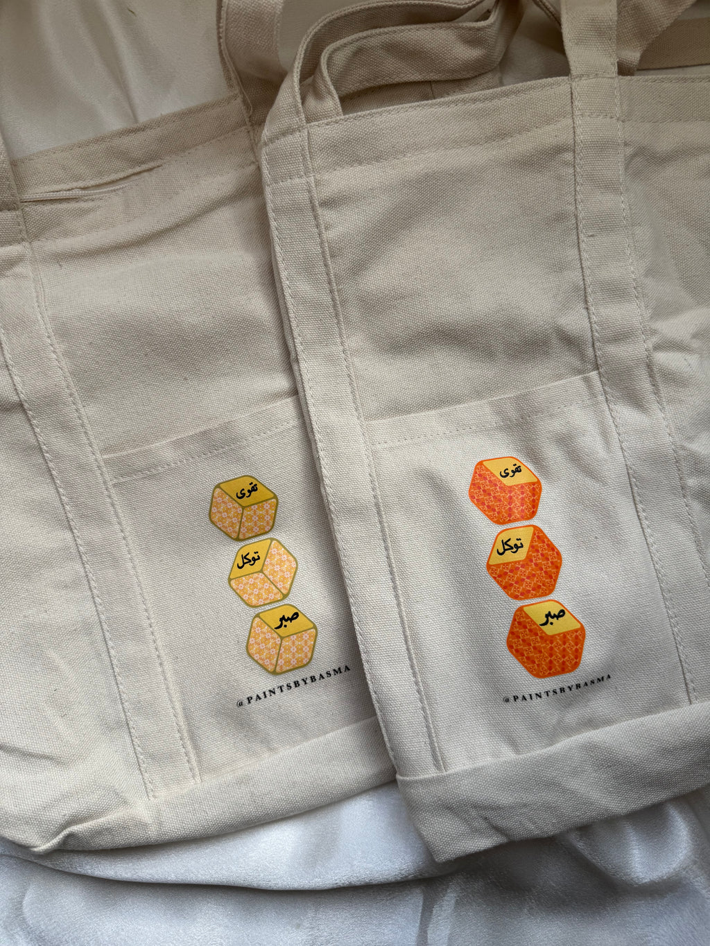 Summer Zelij Tote Bags