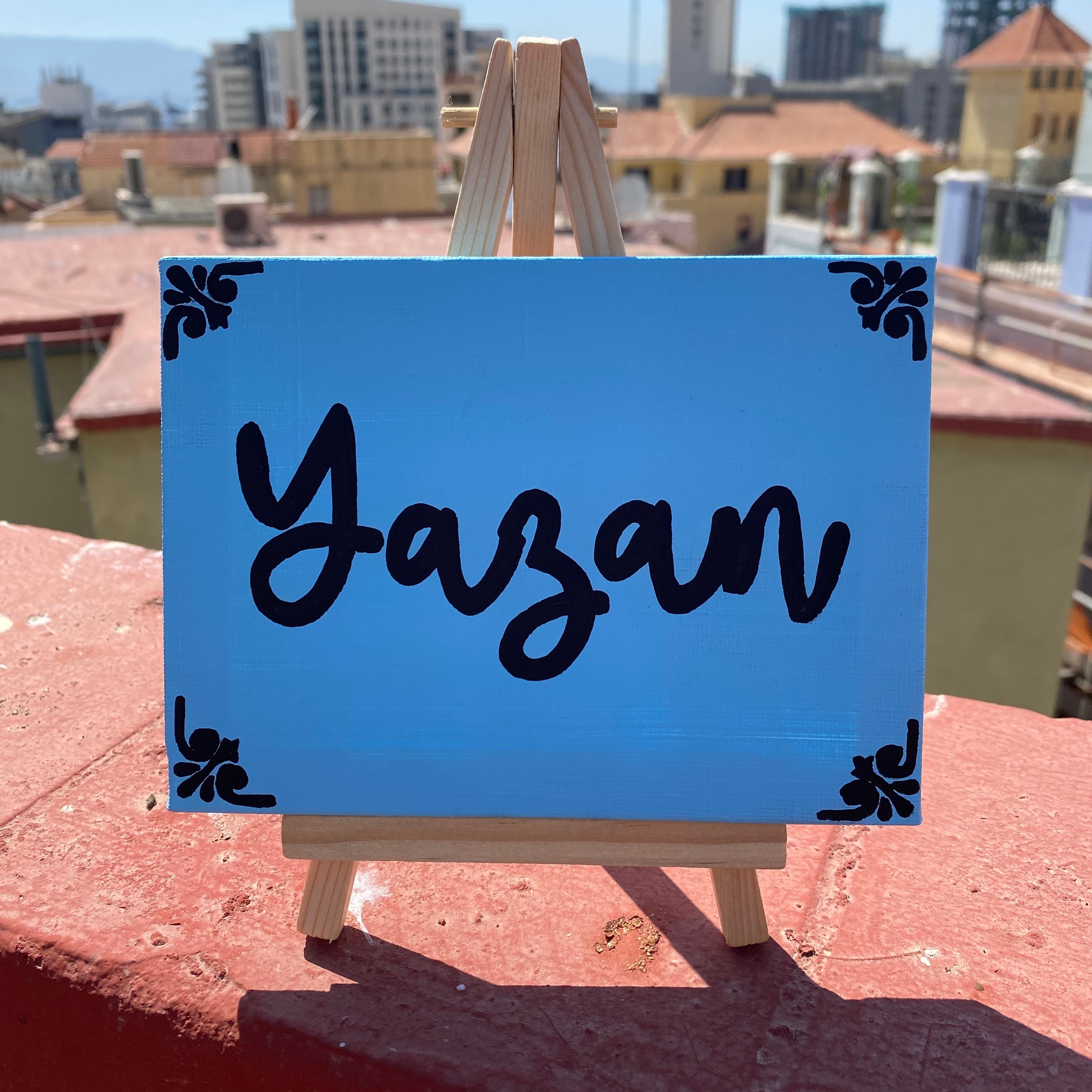 Custom Arabic & English Name Canvas