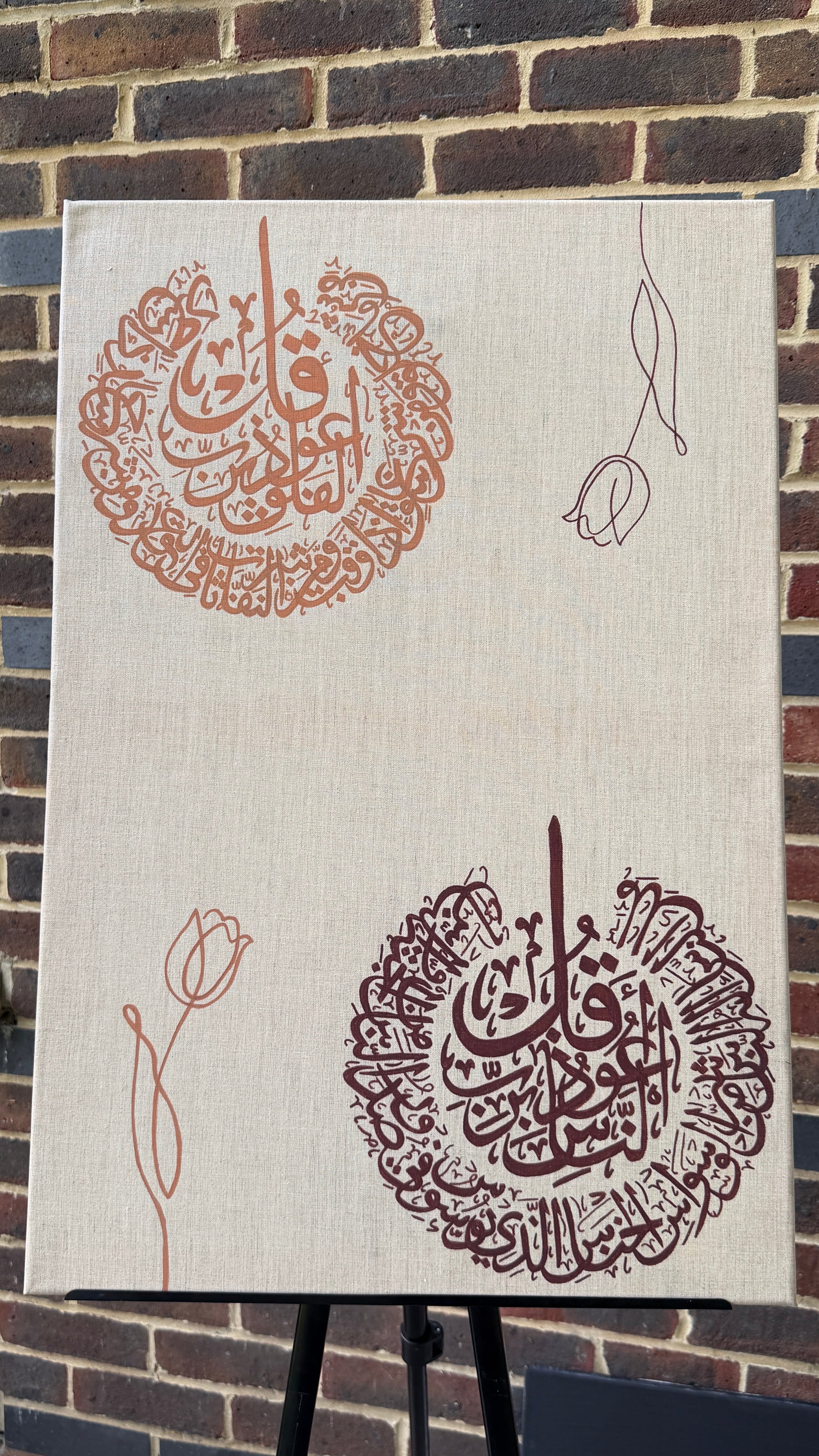 Floral Linen Collision Canvas